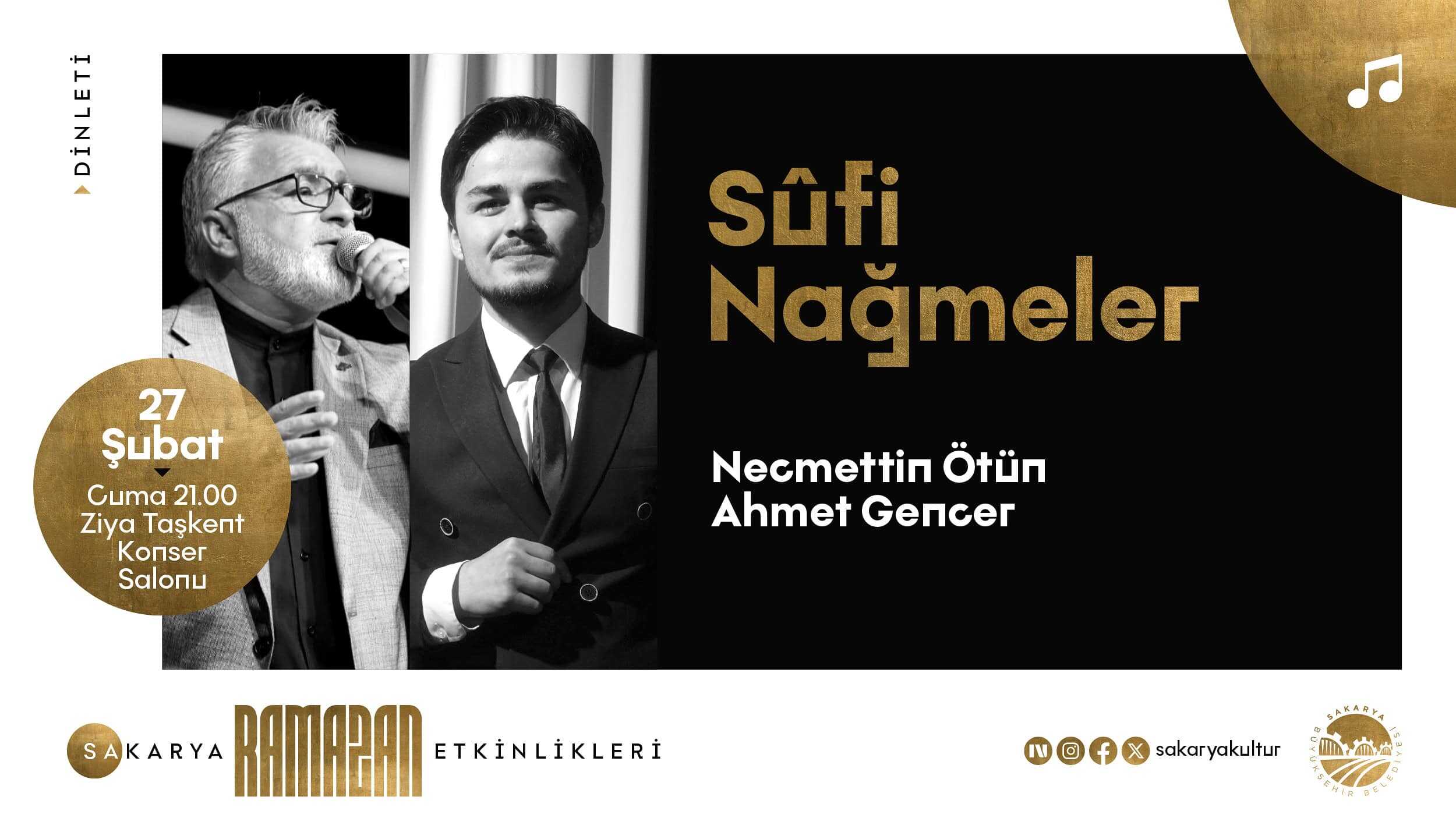 Ziya Taşkent Konser Salonu’nda Sufi Nağmeler Dinletisi Ramazan Akşamına Anlam Katacak