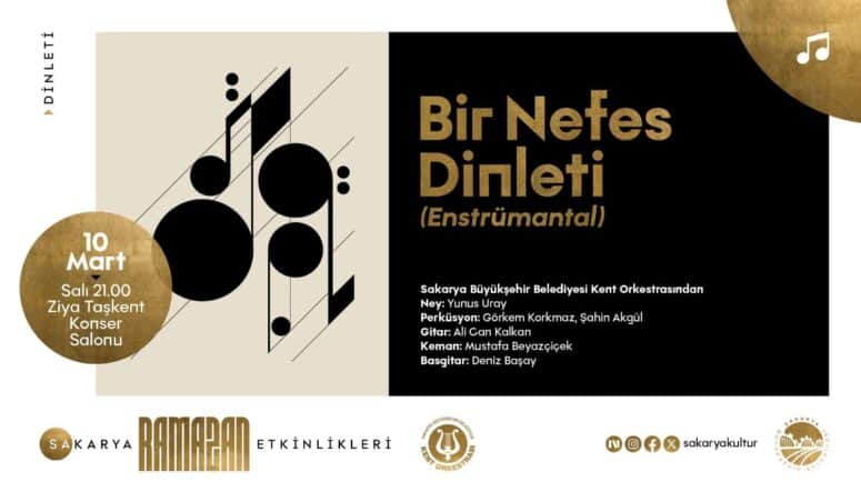 Kent Orkestrası, Ramazan Kültür Sanat Takvimi'nde Ziya Taşkent'te Unutulmaz Eserlerle Dinleyicileri Buluşturacak